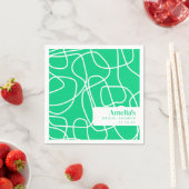 Abstracte, moderne, groene, aangepaste grafische v servet (Insitu)