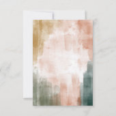 Abstracte moderne Herfst Boho Wedding RSVP Kaartje (Achterkant)