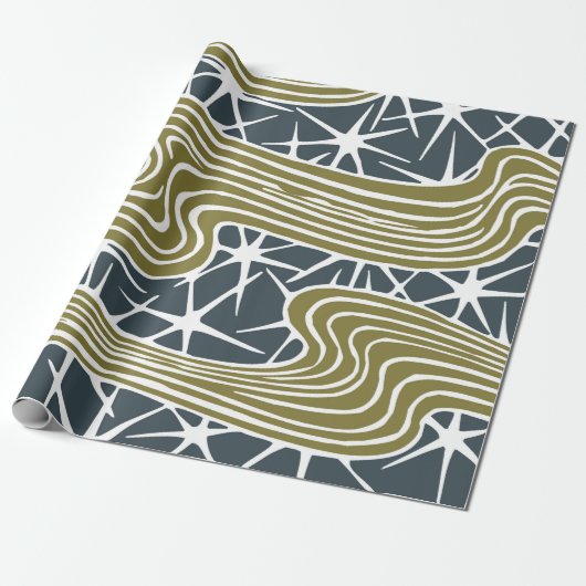 Abstracte moderne illustratie uit de midden eeuw - cadeaupapier (Uitgerold)