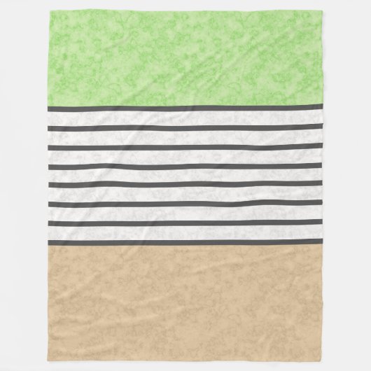 Abstracte moderne kleuren beige mint groen wit bla fleece deken (Voorkant)