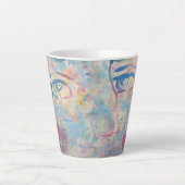 Abstracte moderne kleurrijke "Fancy" latte Mok (Voorkant)