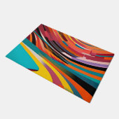 Abstracte moderne kleurrijke, heldere patroonkunst deurmat (Schuin)