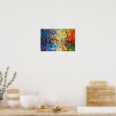 Abstracte moderne kleurrijke rondjes poster (Keuken)