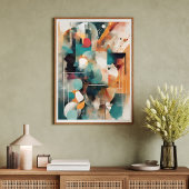 Abstracte moderne kleurrijke vormen poster