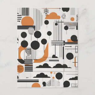 Abstracte moderne kunst briefkaart