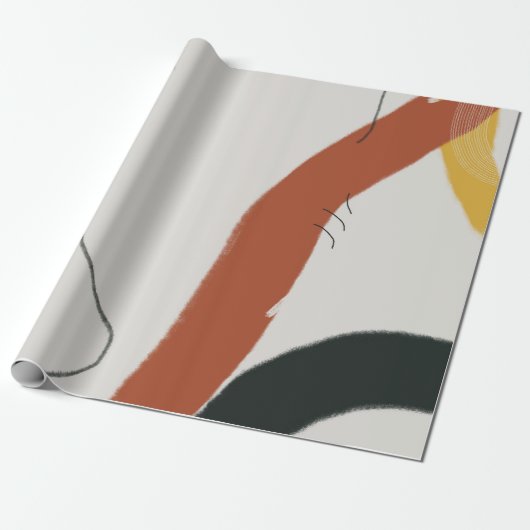 Abstracte moderne kunst cadeaupapier (Uitgerold)