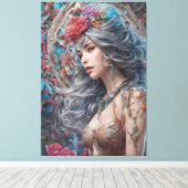 abstracte moderne kunst canvas afdruk (Insitu (Houten vloer))