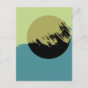 Abstracte moderne kunst Dark Circle Briefkaart