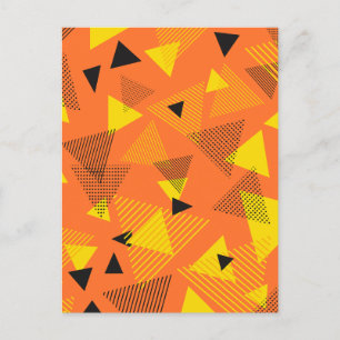 Abstracte moderne kunst driehoeken Sinaasappel gee Briefkaart