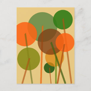 Abstracte moderne kunst geometrische bloemenpatroo feestdagenkaart