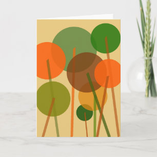 Abstracte moderne kunst geometrische bloemenpatroo kaart