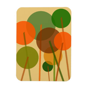 Abstracte moderne kunst geometrische bloemenpatroo magneet
