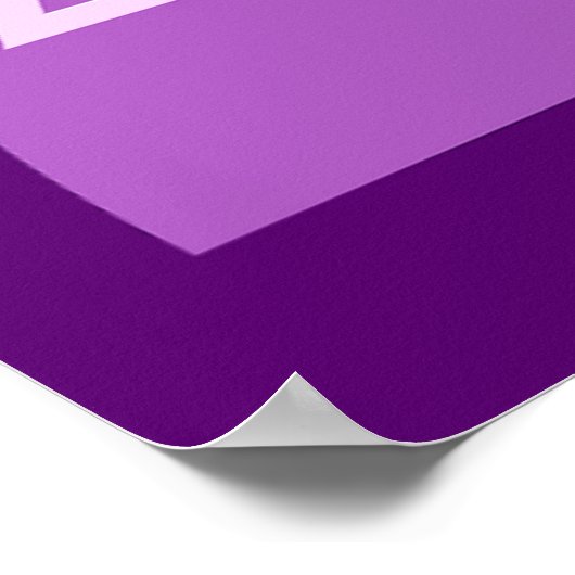 Abstracte moderne kunst geometrische vormen Paarse Poster (Hoek)