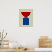 Abstracte moderne kunst geometrische vormen poster (Keuken)