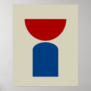 Abstracte moderne kunst geometrische vormen poster
