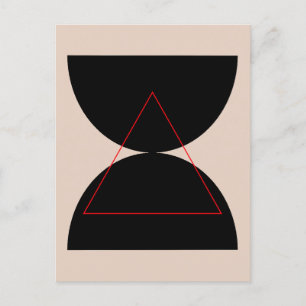 Abstracte moderne kunst geometrische vormen zwart briefkaart