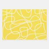 Abstracte moderne kunst in gele klauw inpakpapier vel (Voorkant 2)