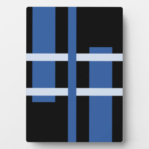 Abstracte moderne kunst lijnen blauw zwart fotoplaat