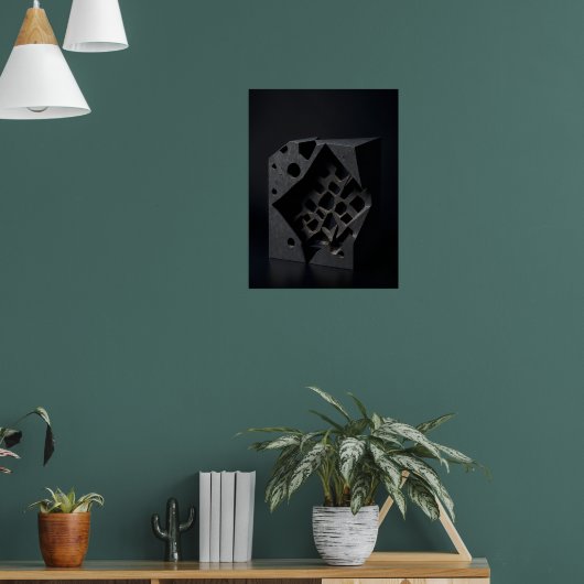 abstracte moderne kunst poster (Woonkamer 1)