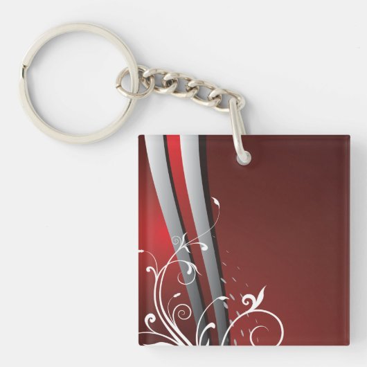 Abstracte moderne kunst sleutelhanger (voorkant)