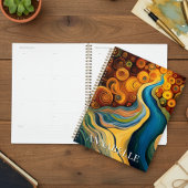 Abstracte moderne kunstkleurencirkels planner