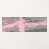 Abstracte moderne kunststijl grijze roze roze yogamat (Voorkant (horizontaal))