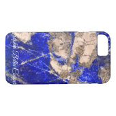 Abstracte moderne Lapis Lazuli Blue Granite marmer Case-Mate iPhone Case (Achterkant (Horizontaal))