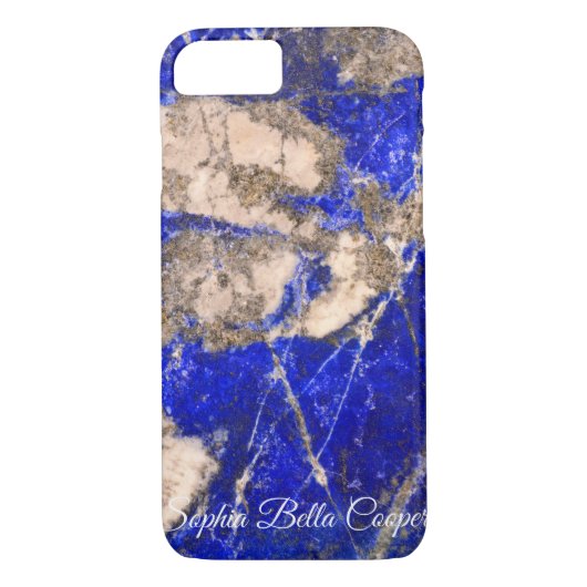 Abstracte moderne Lapis Lazuli Blue Granite marmer Case-Mate iPhone Case (Achterkant)