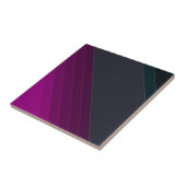 Abstracte , moderne lijnen met strippen , donker p tegeltje (Zijkant)