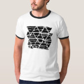 abstracte moderne lijnkunst t-shirt (Voorkant)