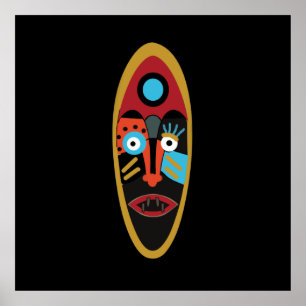 abstracte moderne maskerkunst poster