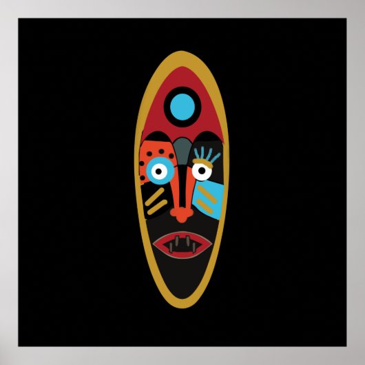 abstracte moderne maskerkunst poster (Voorkant)