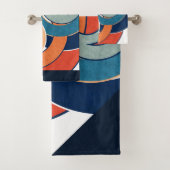 Abstracte moderne, minimale kunstlandschapsgeometr bad handdoek (Insitu)