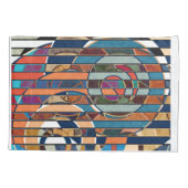 Abstracte moderne, minimale kunstlandschapsgeometr kussensloop (Achterkant)