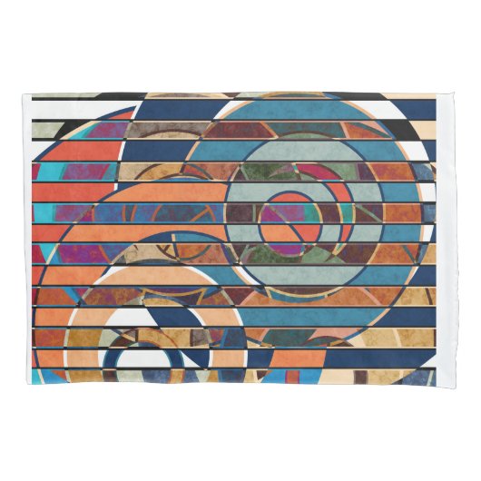 Abstracte moderne, minimale kunstlandschapsgeometr kussensloop (Voorkant)