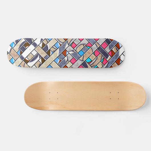 Abstracte moderne, minimale kunstlandschapsgeometr skateboard (Horizontaal)