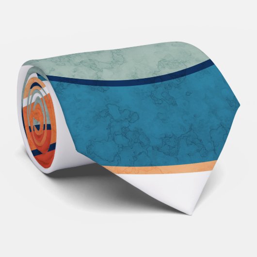 Abstracte moderne, minimale kunstlandschapsgeometr stropdas (Opgerold)