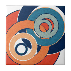 Abstracte moderne, minimale kunstlandschapsgeometr tegeltje