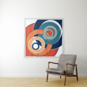 Abstracte moderne, minimale kunstlandschapsgeometr wandkleed (In situ)