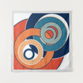 Abstracte moderne, minimale kunstlandschapsgeometr wandkleed (Voorkant)