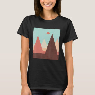 Abstracte moderne, minimalistische berg t-shirt