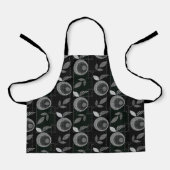 Abstracte moderne monochrome appelbladeren zwart g schort (Voorkant)