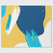 Abstracte moderne penseelsamenstelling cadeaupapier (Vlak)