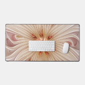 Abstracte moderne perzik pastel bloem fractal kuns bureaumat (Keyboard & Muis)