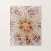 Abstracte moderne perzik pastel bloem fractal kuns legpuzzel (Verticaal)