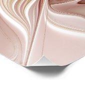 Abstracte moderne perzik pastel bloem fractal kuns perfect poster (Hoek)