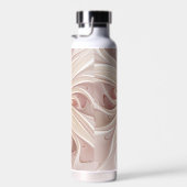 Abstracte moderne perzik pastel bloem fractal kuns waterfles (Rechts)