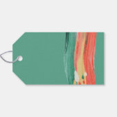 Abstracte moderne prettige kerstnaam cadeaulabel (Achterkant Horizontaal)