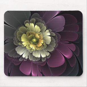 Abstracte moderne purper khaki grijze fractale blo muismat