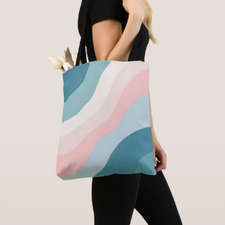 Abstracte Moderne Roze Mint Collectie Draagtas
